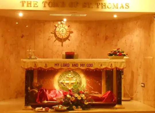 The tomb of Saint Thomas the Apostle in Mylapore, India