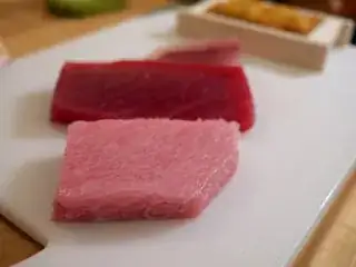 Fatty Tuna (front) vs. Lean Tuna (back)