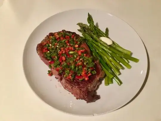 Here it is on a steak I made