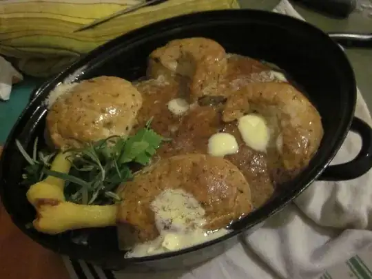 tofu turkey being brushed with butter prior to adding the skinn