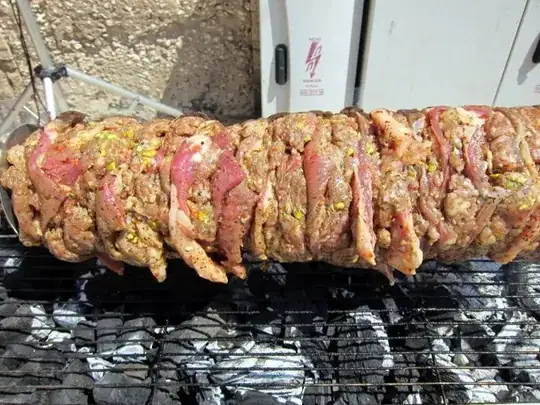 lamb on charcoal