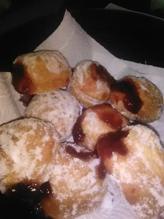 these are the doughnuts I made a few weeks ago didn't turn out so good.