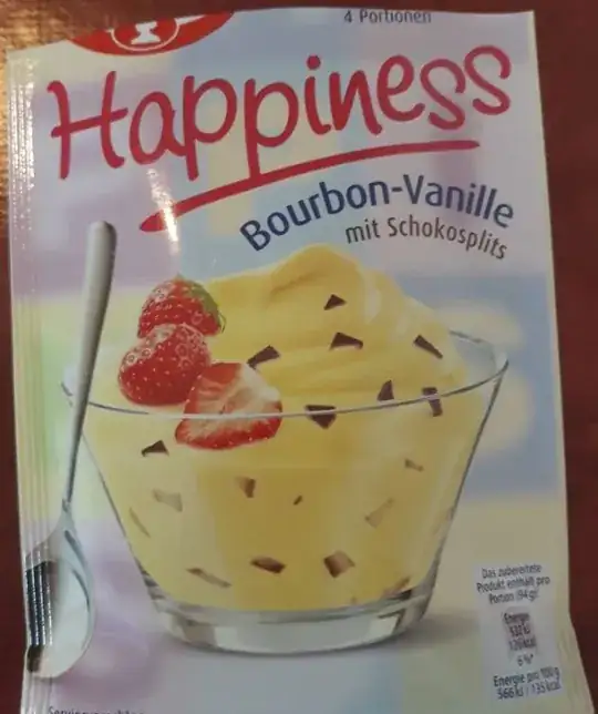 Happiness with pieces of chocolate