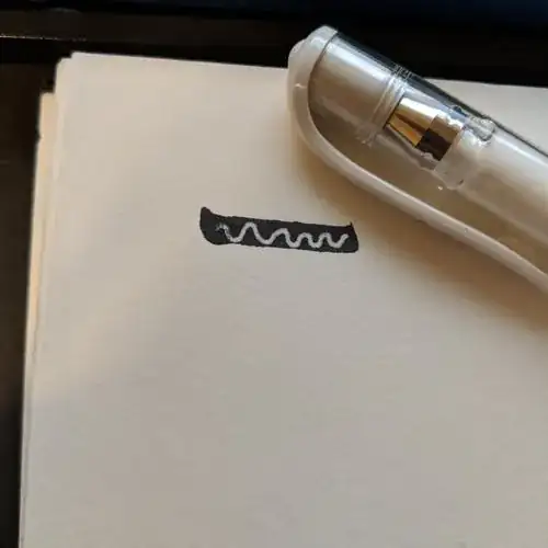 White Gel Pen Example