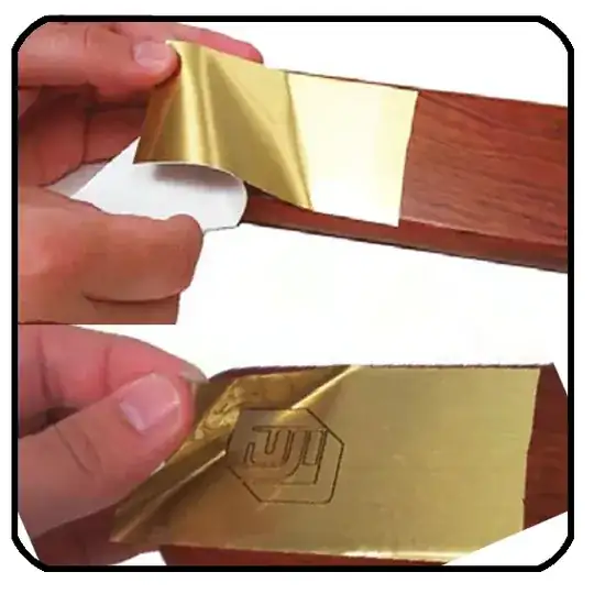 laser foil on wood