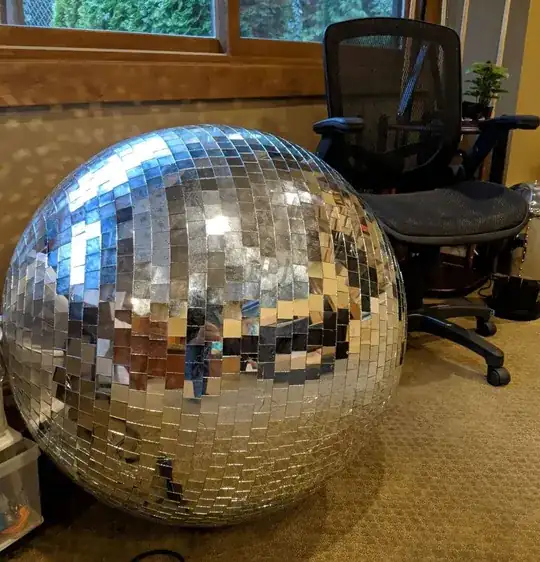 ball next to chair