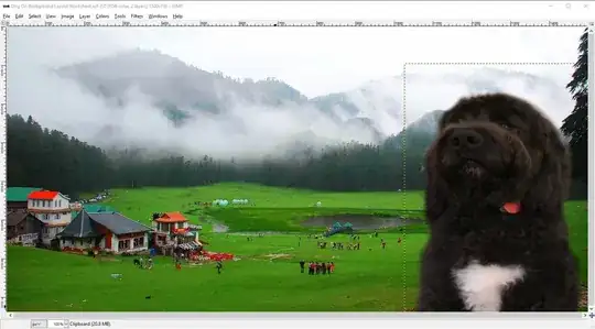Dog On Background in Gimp