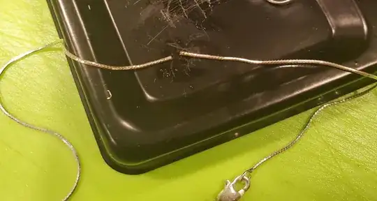 Image showing the necklace and its break