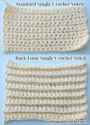 Single crochets vs back loop single crochets