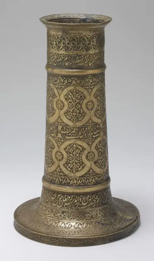 Engraved lamp stand