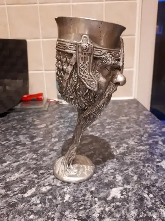Bent goblet, side view