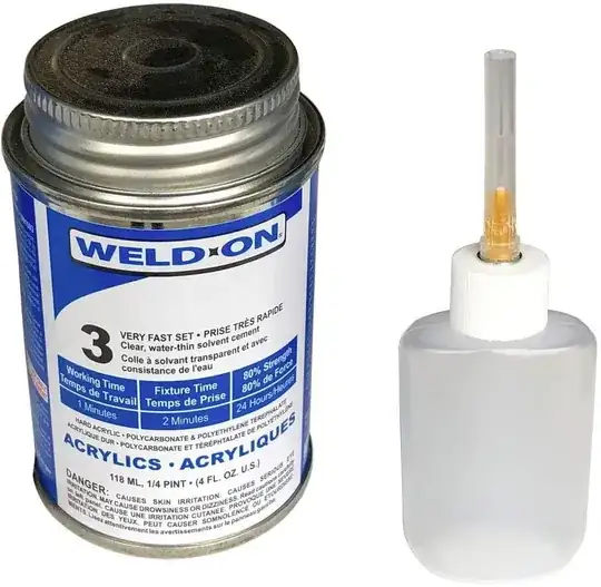 acrylic cement and applicator