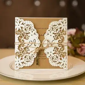 Lace style cut paper