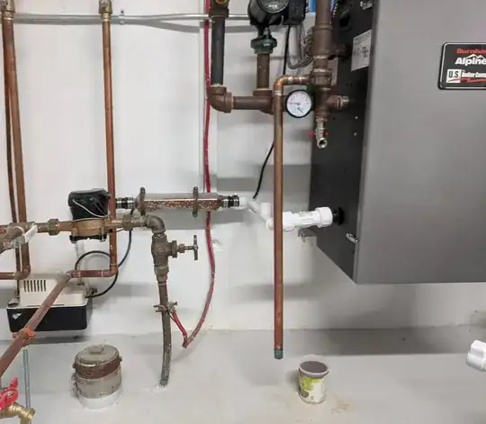 condensation piping setup