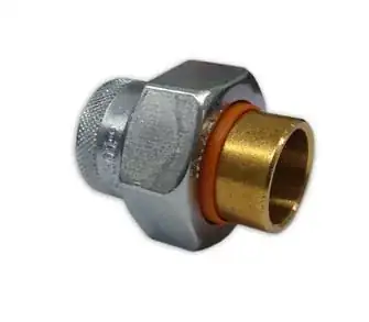 Copper to galvanized dielectric union