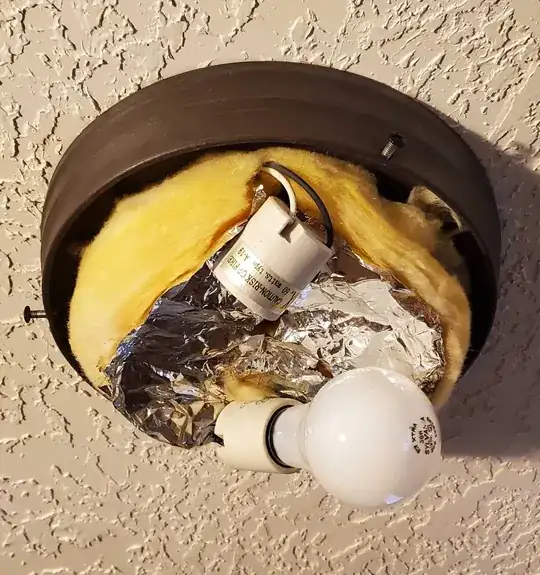 ceiling light fixture with insulation
