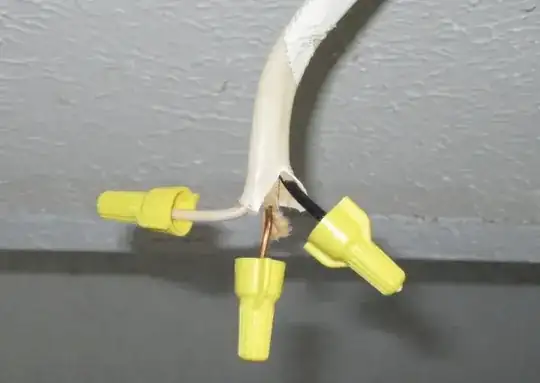 Screw on one wire cap/nut on each wire.