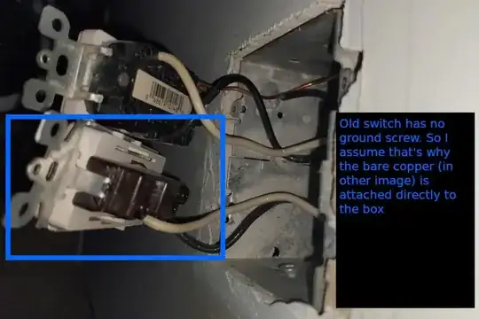 Back of switch