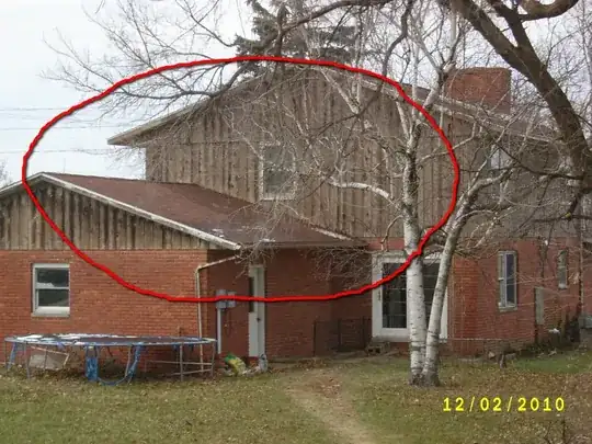my house with a red freehand circle
