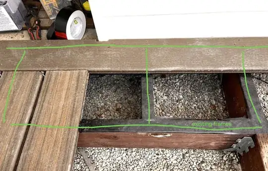 Deck end to width connection