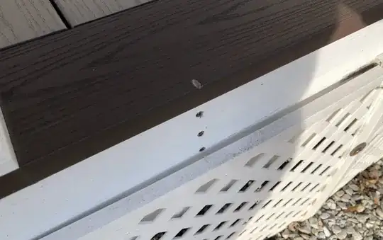 Notch below railing
