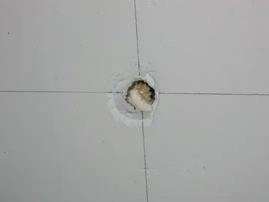 Ripped out drywall fastener