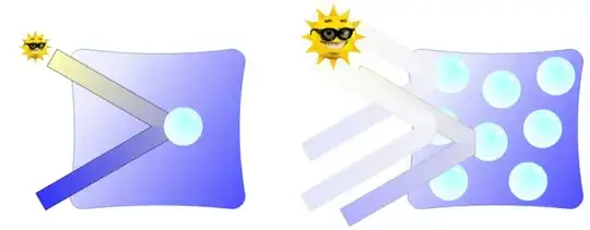 light in ice with bubbles diagram