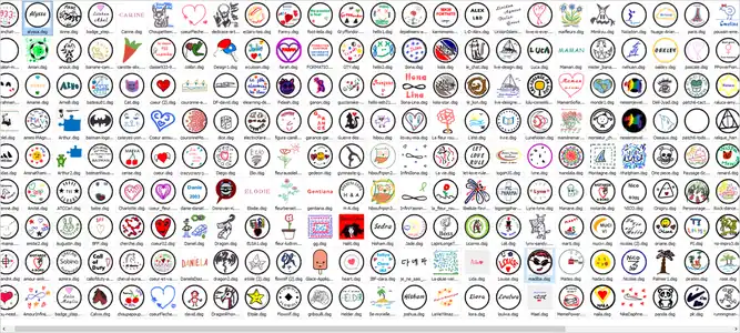 Badges created from drawings (Book fair 2018)