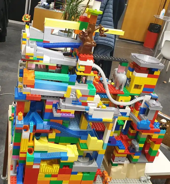 Marble run under construction