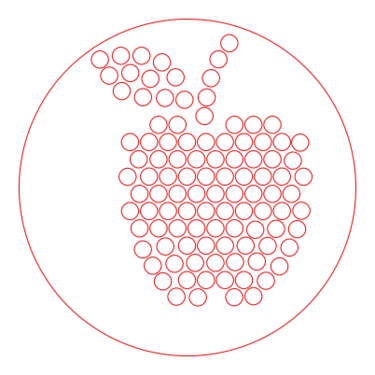 Apple: Resulting bling pattern made with tiled clones