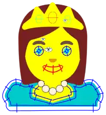 Embroiderable SVG with satins and triple stitches