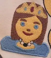 Simulation of the version with satins