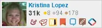 profile for Kristina Lopez on Stack Exchange, a network of free, community-driven Q&A sites