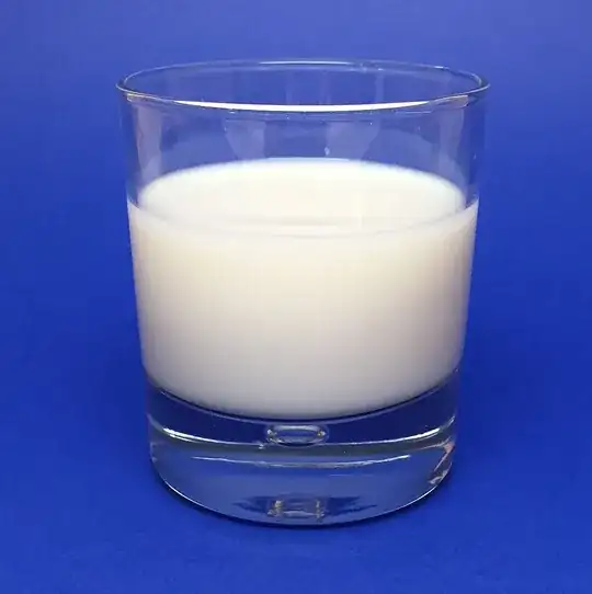 Photo of a glass of milk
