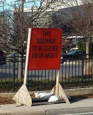 construction road sign