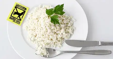 Rice on a plate