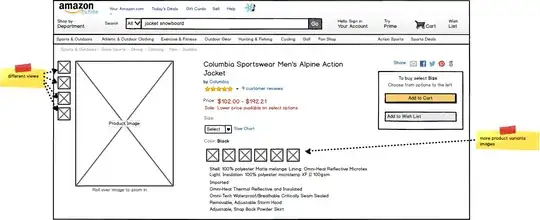 Mockup: Amazon - product details page