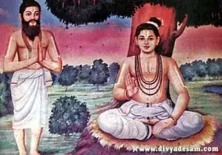 Swami Nammazhwar with Madhurakavi Azhwar