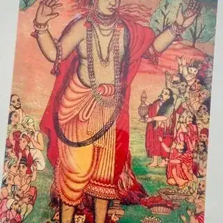 Can some one explain this painting Fire God with people watching? looks like 1500 AD must be in expensive.