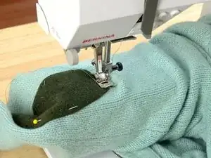 Installing a Professor Patch on a Patagonia Sweater