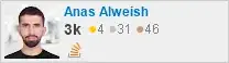 profile for Anas Alweish on Stack Exchange, a network of free, community-driven Q&A sites