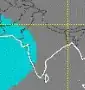 Closeup view of the above image focused on India