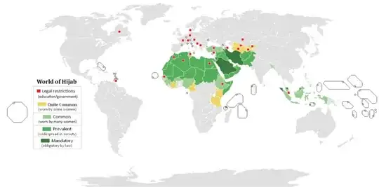 hijab world map