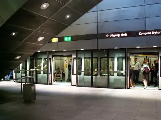 metro station with train