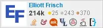 profile for Elliott Frisch on Stack Exchange, a network of free, community-driven Q&A sites