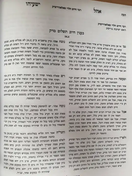 Photo of Page in Sefer