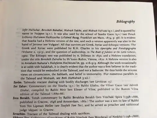 Aryeh Kaplan Bibliography, in the back of "The Living Torah"