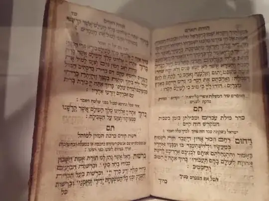 image of old book at Princeton art museum showing the relevant blessing
