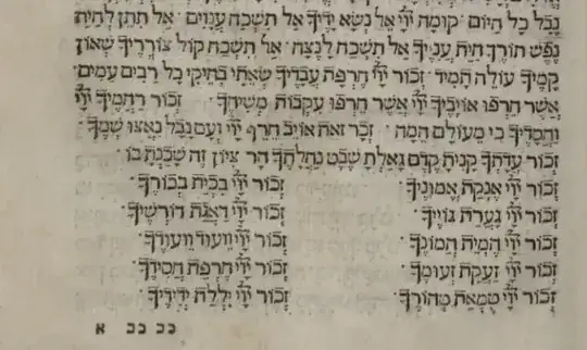 Karaite זכור verses