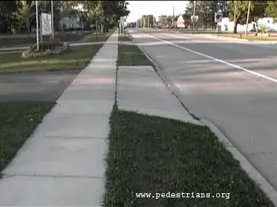 sidewalk crossing driveway